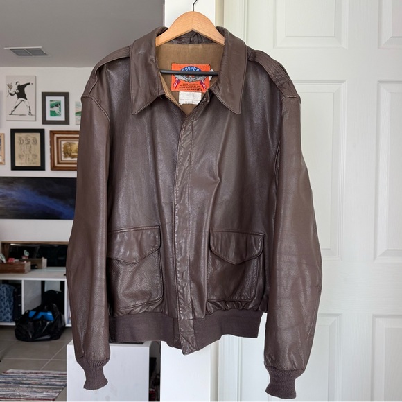 Cooper Type A2 Vintage Brown Leather Flight Jacket